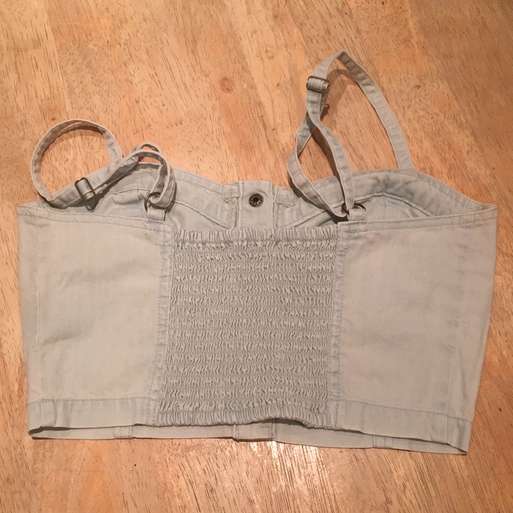 Forever 21 Denim Bustier with snaps - Picture 2 of 3